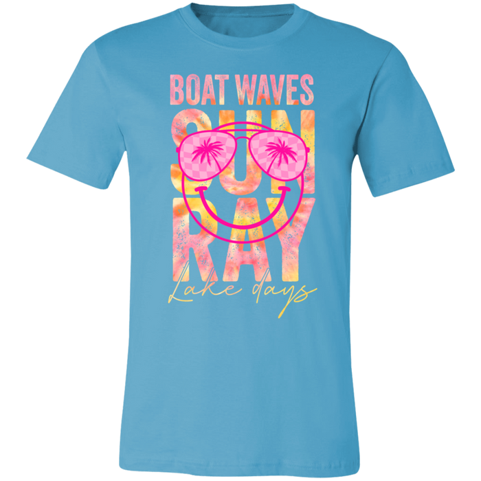 Boat Waves Sun Ray Lake Days T-Shirt