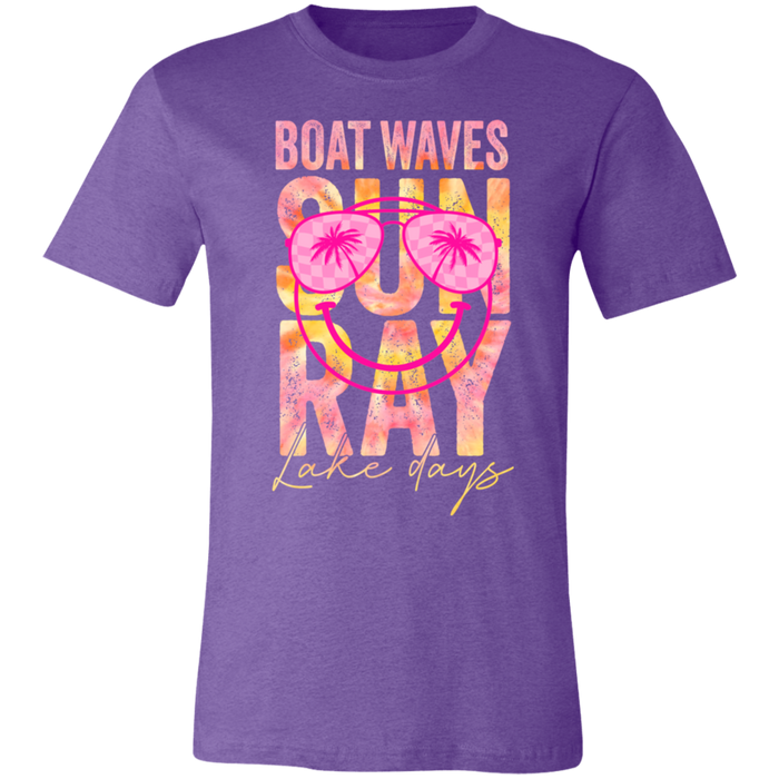 Boat Waves Sun Ray Lake Days T-Shirt