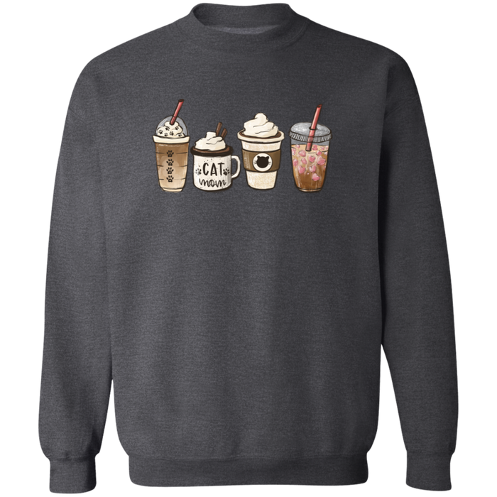 Cat Mom Coffee Lover Sweatshirt