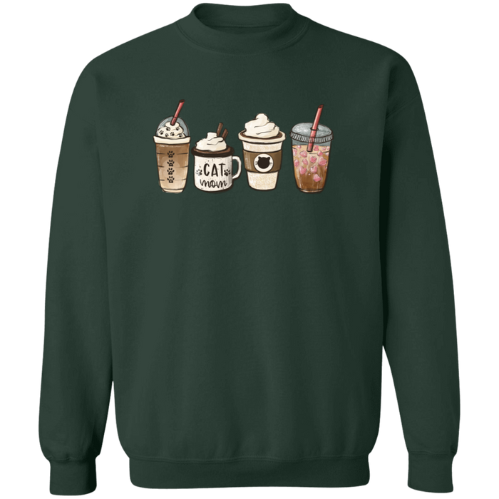 Cat Mom Coffee Lover Sweatshirt
