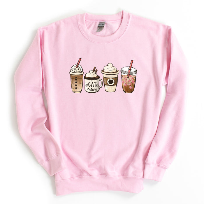 Cat Mom Coffee Lover Sweatshirt