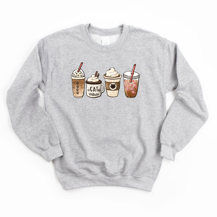 Cat Mom Coffee Lover Sweatshirt
