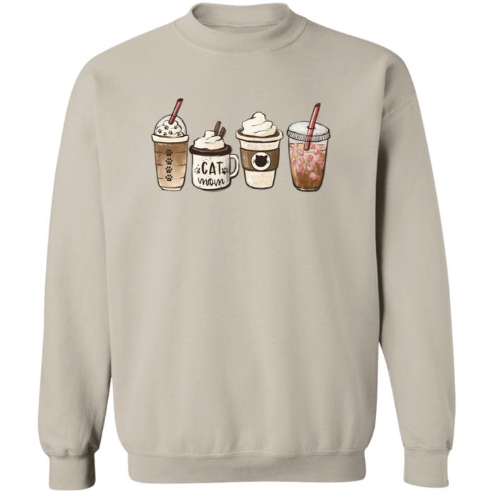 Cat Mom Coffee Lover Sweatshirt