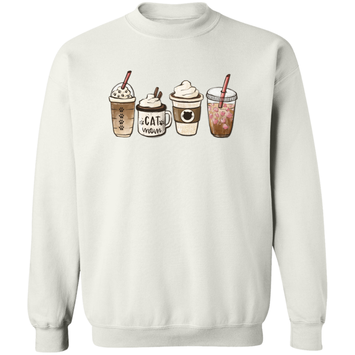 Cat Mom Coffee Lover Sweatshirt