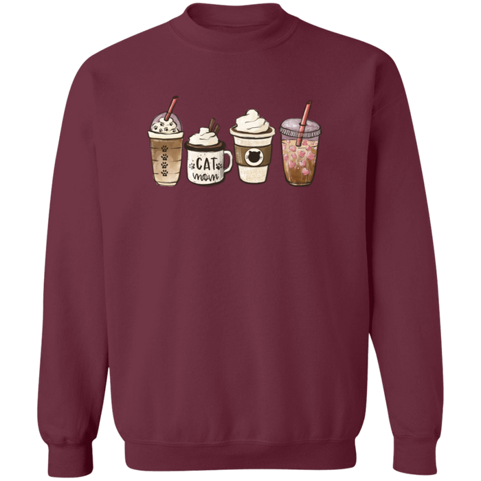 Cat Mom Coffee Lover Sweatshirt