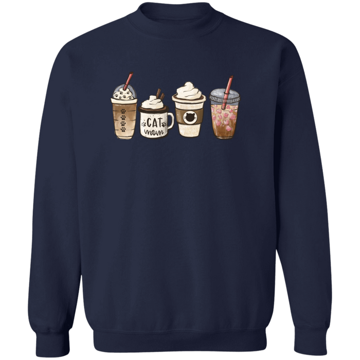 Cat Mom Coffee Lover Sweatshirt