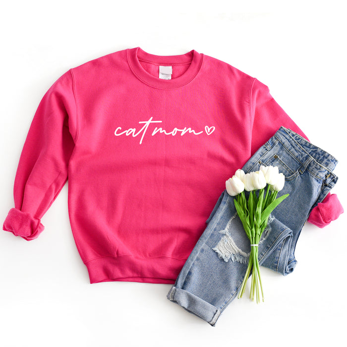 Cat Mom Script Sweatshirt