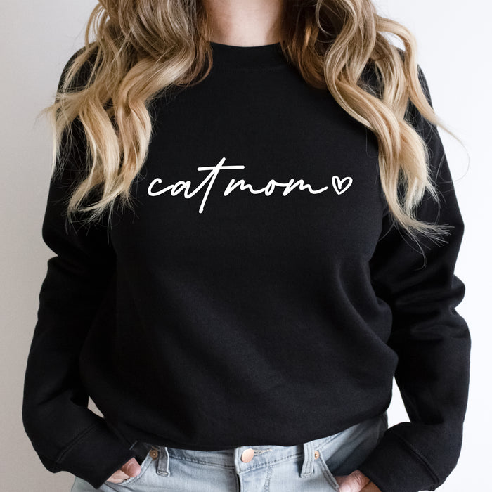 Cat Mom Script Sweatshirt