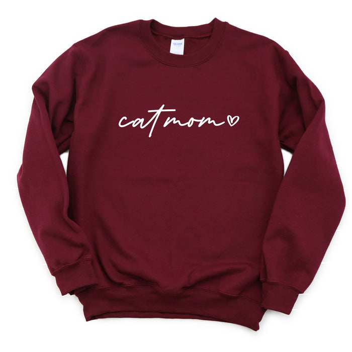 Cat Mom Script Sweatshirt