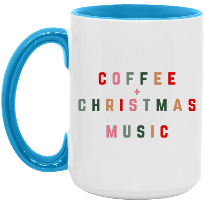 Coffe + Christmas Music 15 oz Coffee Mug