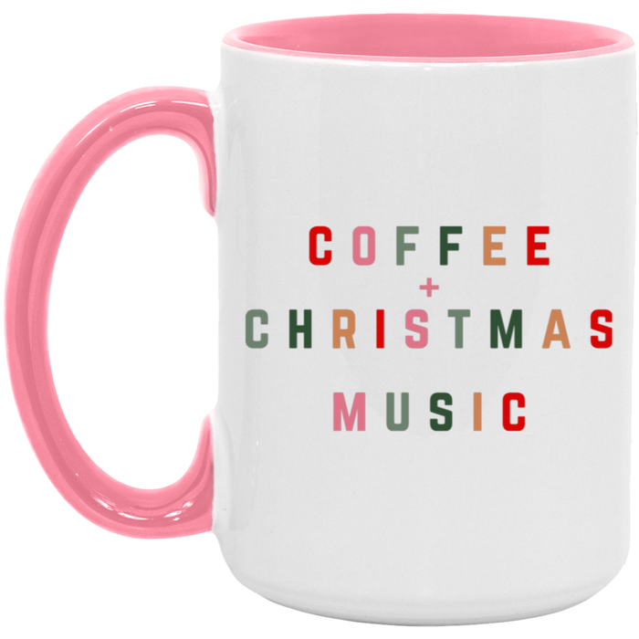 Coffe + Christmas Music 15 oz Coffee Mug