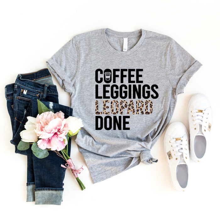 Coffee Leopard Leggings Done T-Shirt
