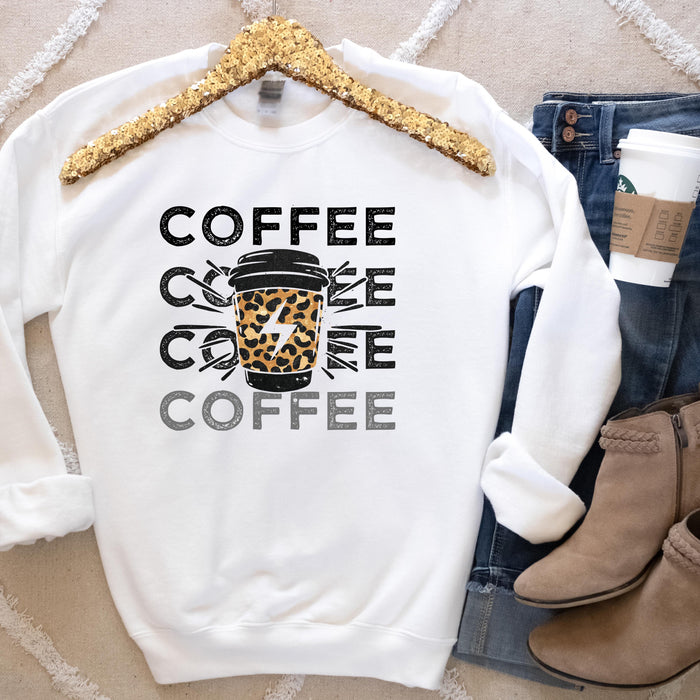 Coffee Lightning Bolt Sweatshirt