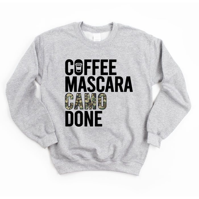 Coffee Mascara Camo Done Sweatshirt