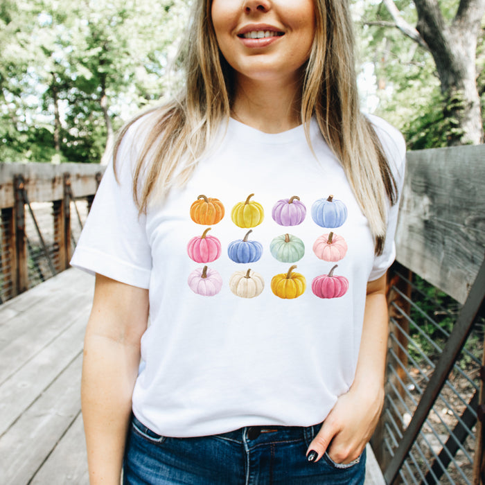 Colorful Pumpkin Graphic T-Shirt