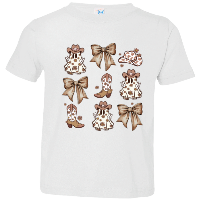 Cowgirl Ghost Bow Toddler T-Shirt