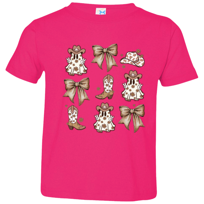 Cowgirl Ghost Bow Toddler T-Shirt