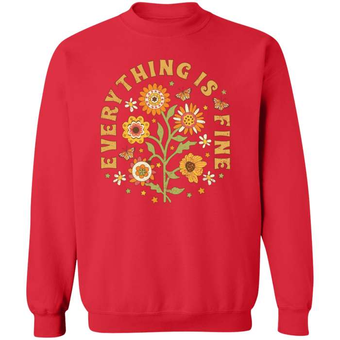 Everything is Fine Floral Sweatshirt