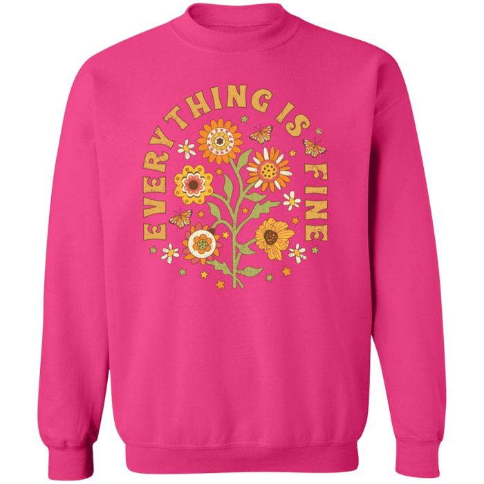 Everything is Fine Floral Sweatshirt