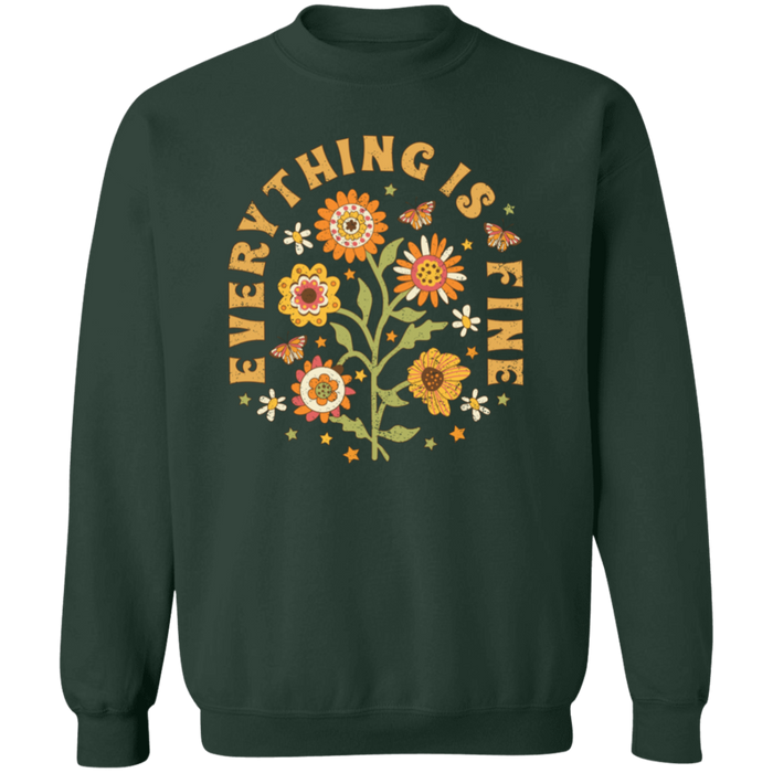 Everything is Fine Floral Sweatshirt