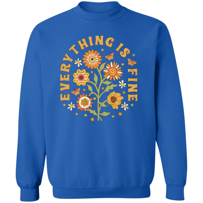 Everything is Fine Floral Sweatshirt