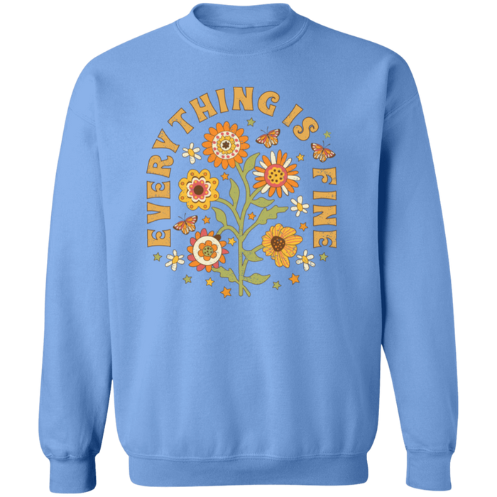 Everything is Fine Floral Sweatshirt