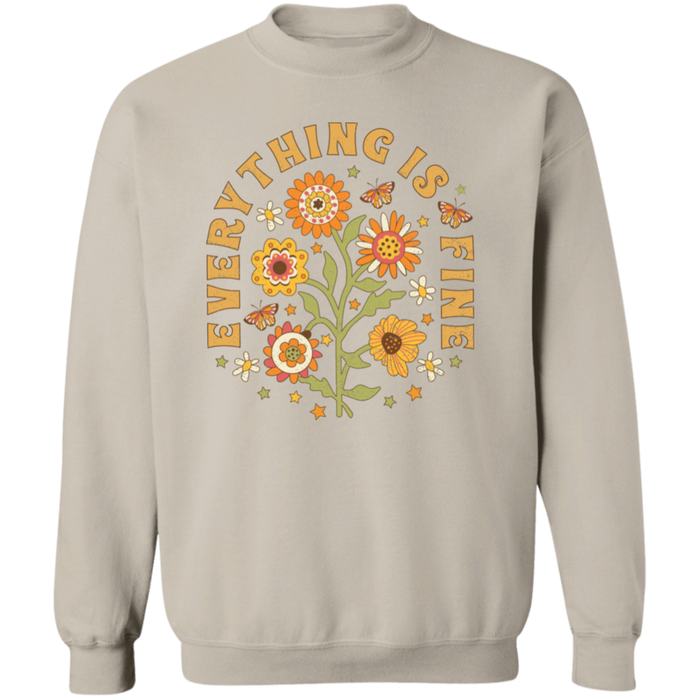 Everything is Fine Floral Sweatshirt