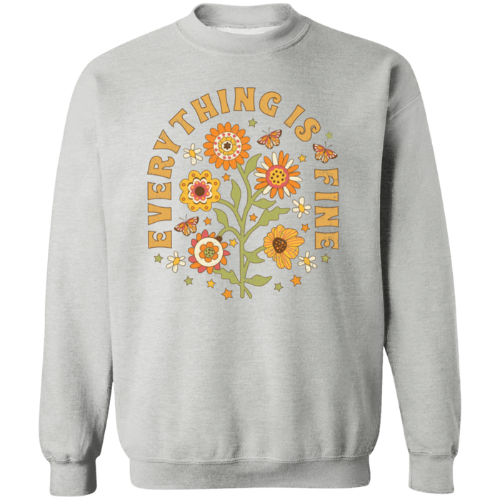 Everything is Fine Floral Sweatshirt