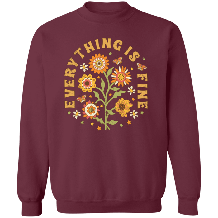Everything is Fine Floral Sweatshirt