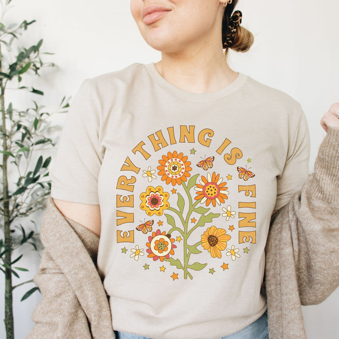 Everything is Fine Floral T-Shirt
