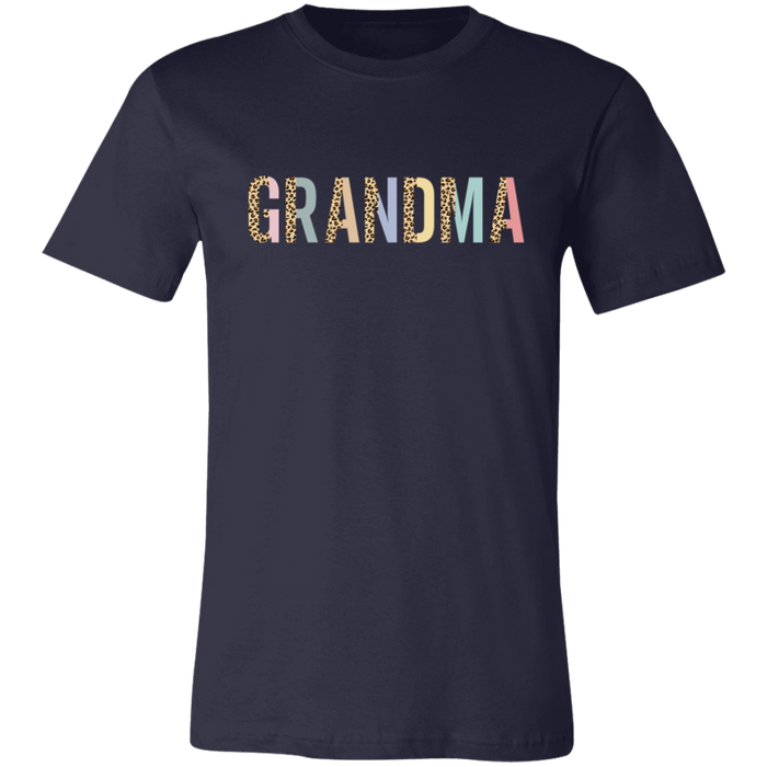 Grandma Leopard and Pastel Color Block T-Shirt