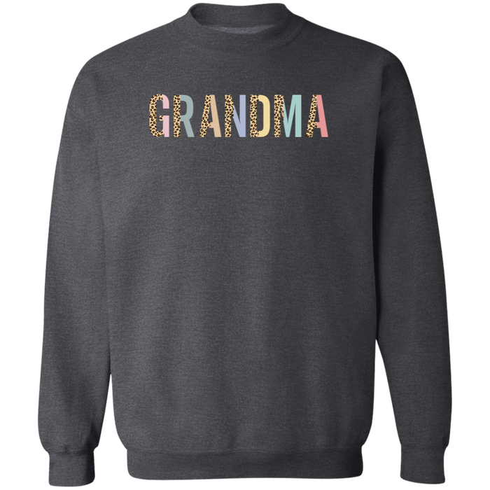 Grandma Pastel and Leopard Color Block Sweatshirt