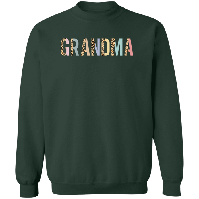Grandma Pastel and Leopard Color Block Sweatshirt