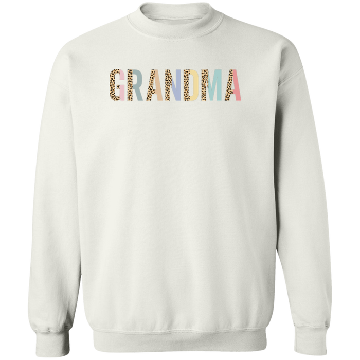 Grandma Pastel and Leopard Color Block Sweatshirt