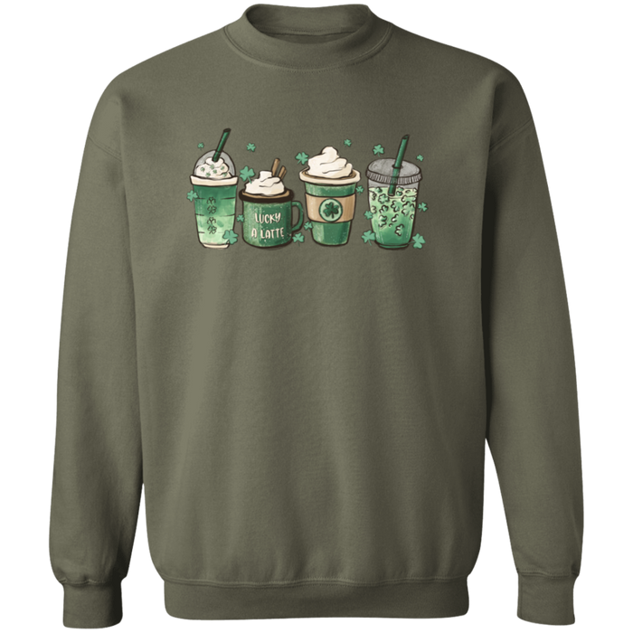 Green Shamrocks Drinks Sweatshirt