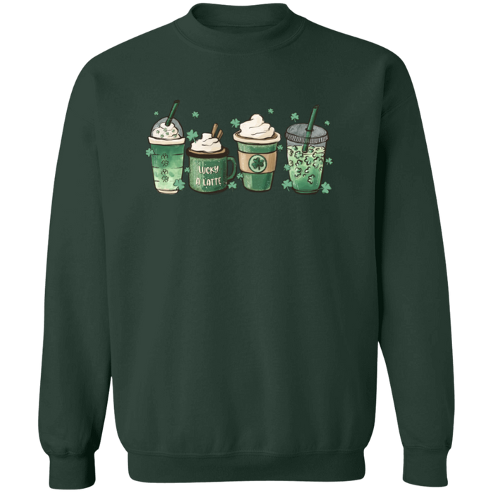 Green Shamrocks Drinks Sweatshirt