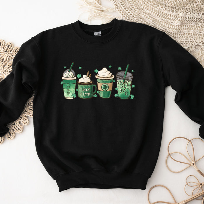 Green Shamrocks Drinks Sweatshirt