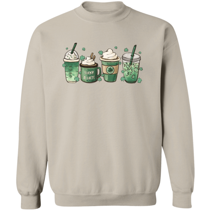 Green Shamrocks Drinks Sweatshirt