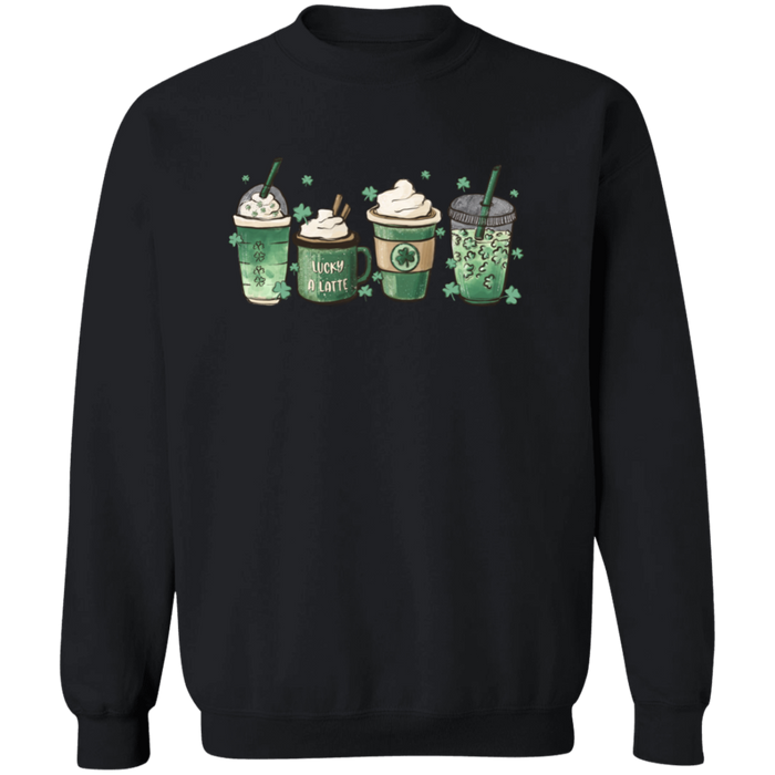 Green Shamrocks Drinks Sweatshirt