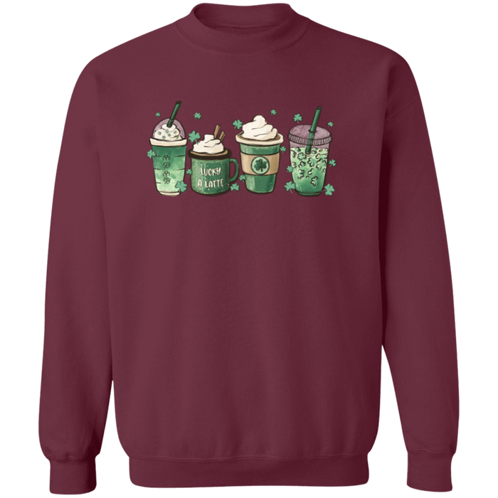Green Shamrocks Drinks Sweatshirt