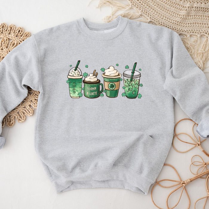 Green Shamrocks Drinks Sweatshirt