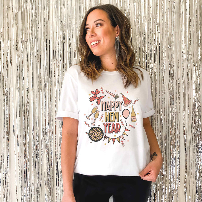 Happy New Year Confetti T-Shirt