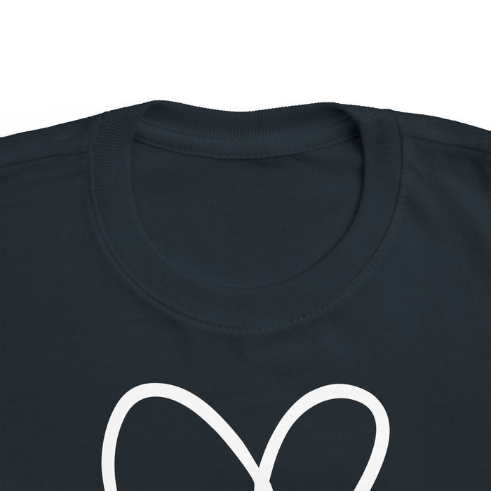 Heart Outline Matching T-Shirt Set (Black) — matching set