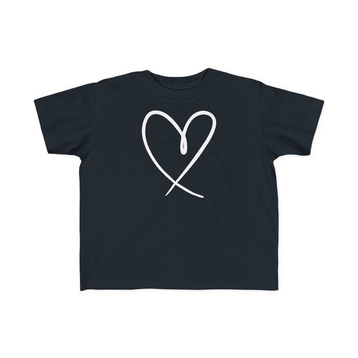 Heart Outline Matching T-Shirt Set (Black) — matching set
