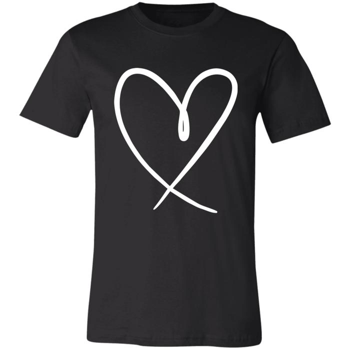 Heart Outline Matching T-Shirt Set (Black) — matching set
