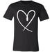 Heart Outline Matching T-Shirt Set (Black) — matching set
