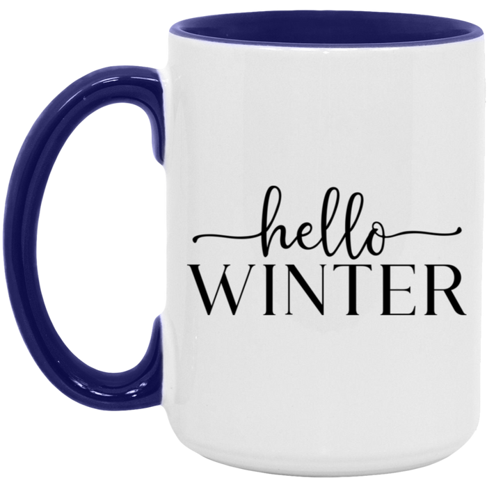 Hello Winter 15 oz Coffee Mug