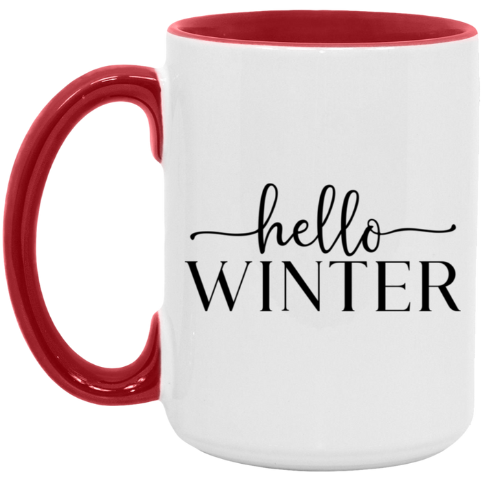 Hello Winter 15 oz Coffee Mug