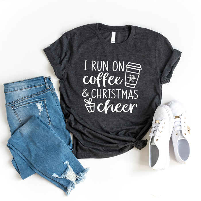 I Run On Coffee and Christmas Cheer T-Shirt