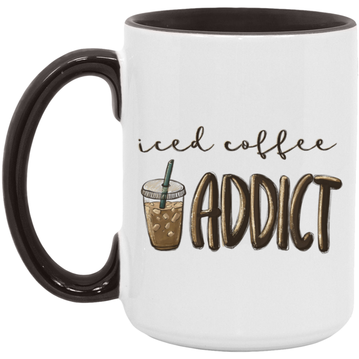 Iced Coffee Addict 15 oz Coffee Mug